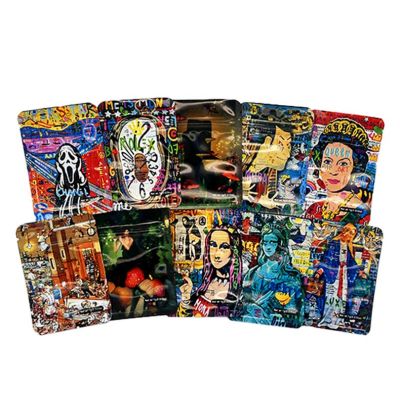 Mylar Weed Bags | 3.5g With Zipper | Artistic Design